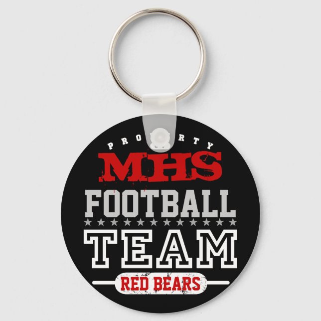 School Sport Team Key Ring (Front)