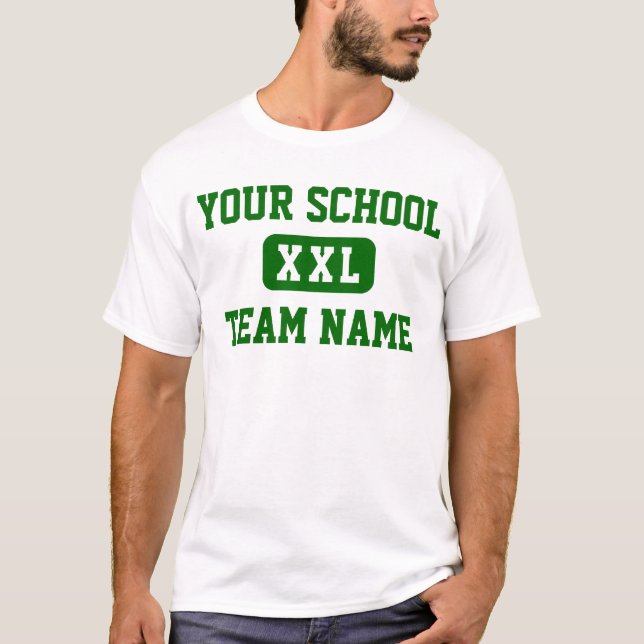 School Sport Team Shirt Jersey Customise Template (Front)