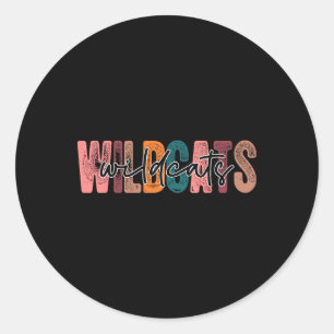 School Sports Fan Team Spirit  Classic Round Sticker
