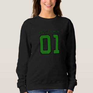 School Sports Themed Booster Club Mum Green And Bl Sweatshirt