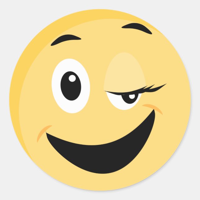 School Sticker with Face Emoji (Front)