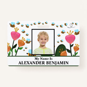 School Student Child Photo Name ID Card Custom   ID Badge