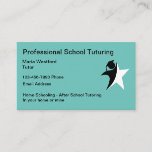 School Student Education Tutoring Business Card