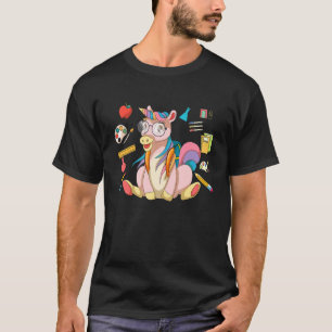 School Student Magical Animal  Kids Cute Unicorn T-Shirt