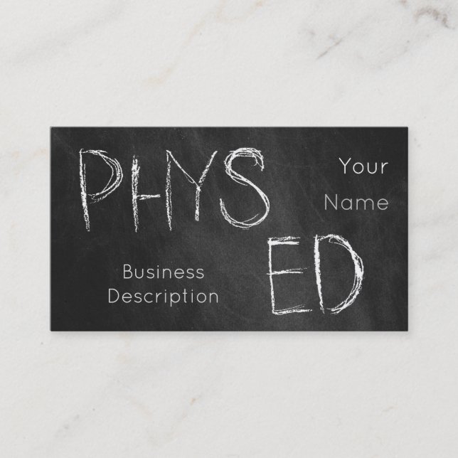 School subject Business Card (Front)