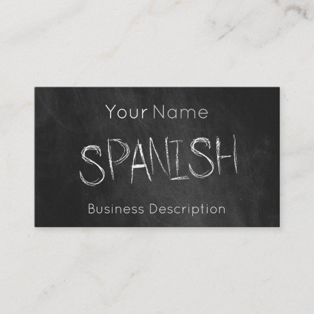 School subject Business Card (Front)