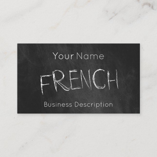 School subject Business Card (Front)