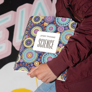School Subject Personalised Colourful  Notebook