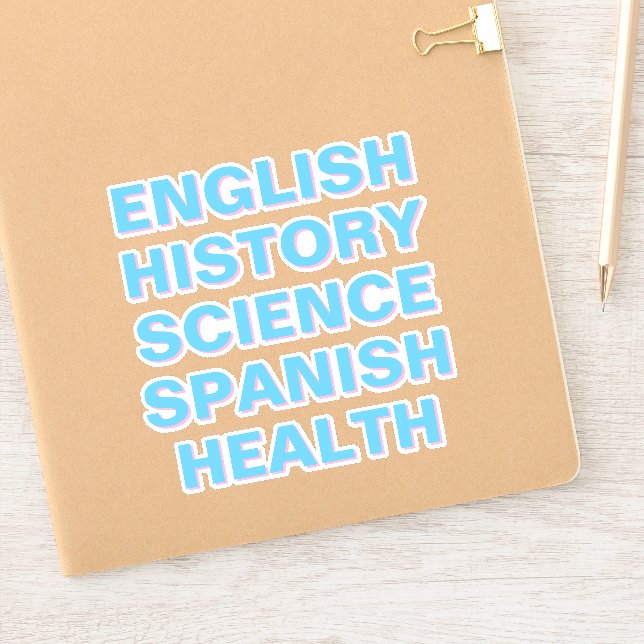 School Subject Stickers, Aesthetic (Notebook)