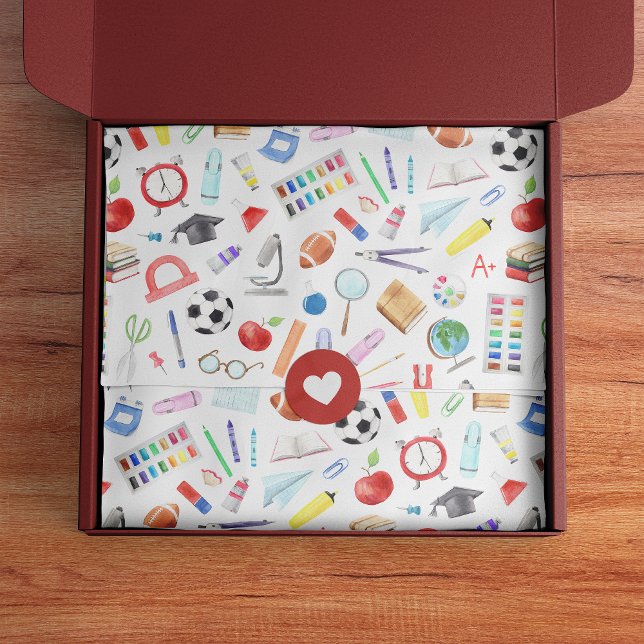 School Supplies Back to School Pattern Decoupage Tissue Paper (Creator Uploaded)