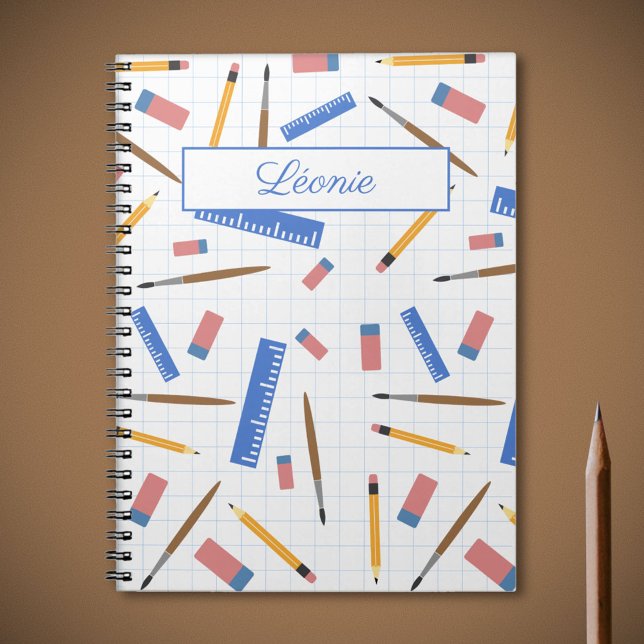 School Supplies Pattern Notebook (School Supplies Pattern Notebook)