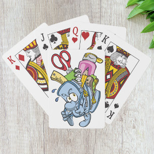 School Supplies Playing Cards