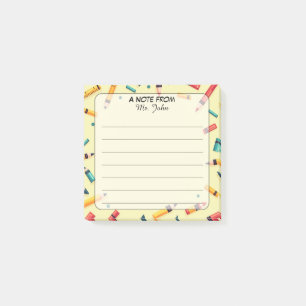 School Supplies Scatter "A Note From" Personalised