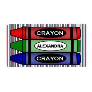 School Supply Labels with name