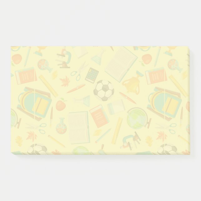 School Supply Pattern Post-it Notes (Front)