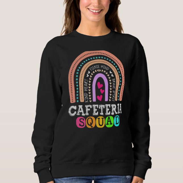 School Support Team Matching Cafeteria Squad Worke Sweatshirt (Front)