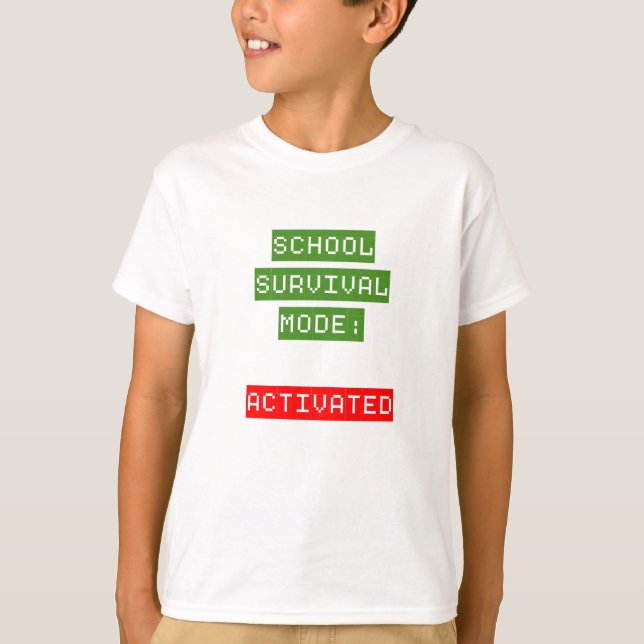 School Survival Mode | Back To School T-Shirt (Front)