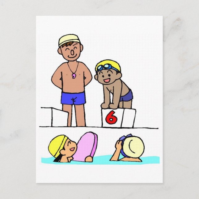 School Swim Meet Postcard (Front)