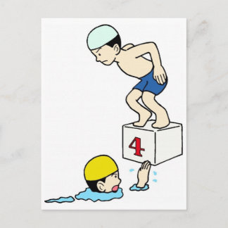 School Swim Team Postcard