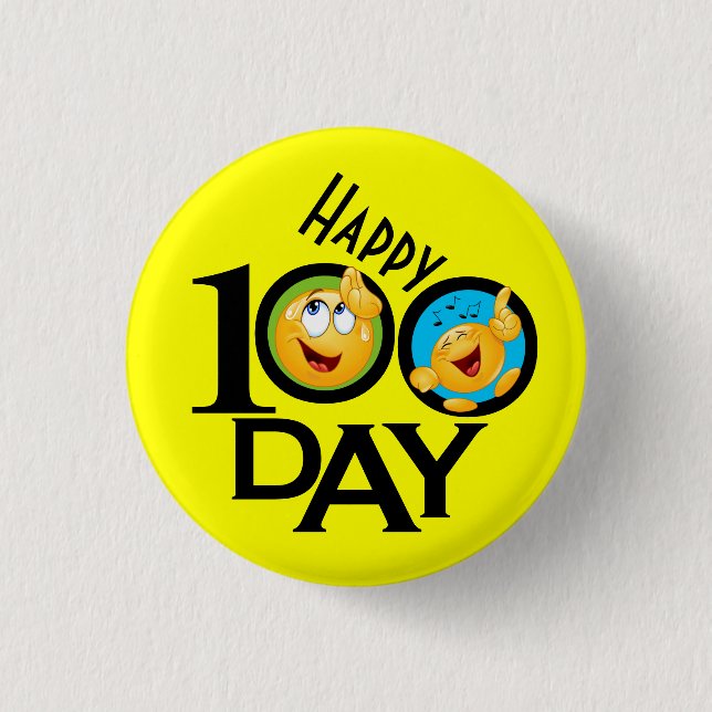 School Teacher 100 Day Button (Front)