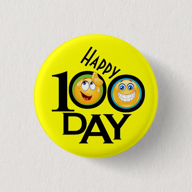School Teacher 100 Day Button (Front)