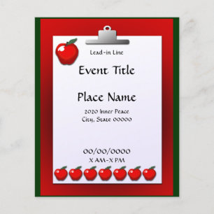 School Teacher Apple Small Event Flyer
