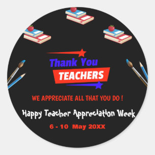 School Teacher Appreciation Week 2024 Classic Round Sticker