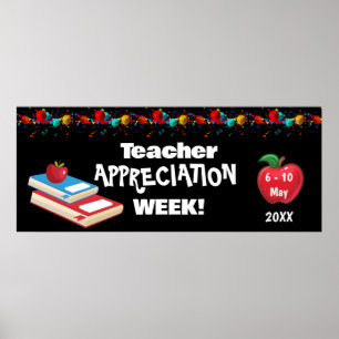 School Teacher Appreciation Week Banner Poster