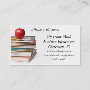 School Teacher Business Card