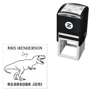 School Teacher Name Dinosaur Roarsome Job Self-inking Stamp