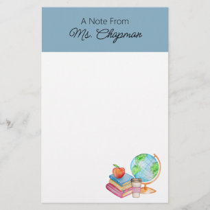 School Teacher Notes Stationery