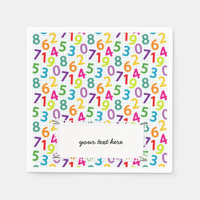 School Teacher Pattern Colourful Napkin (Front)