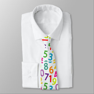 School Teacher Pattern Colourful Tie