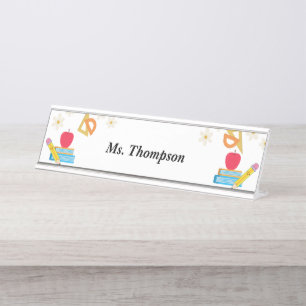 School Teacher Personalised Desk Name Plate