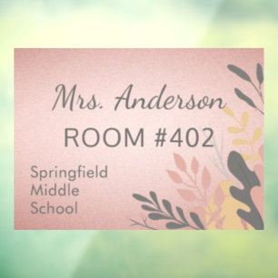 School Teacher Sign Window Cling Decal