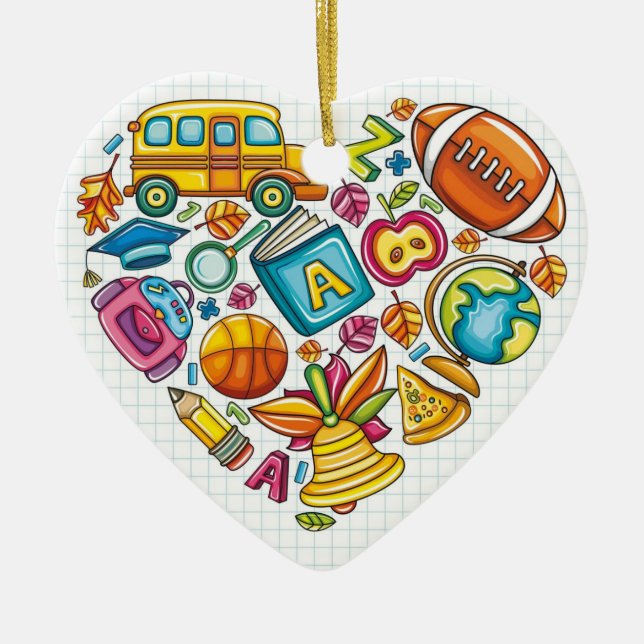 School Teacher - Thank You Ceramic Tree Decoration (Front)