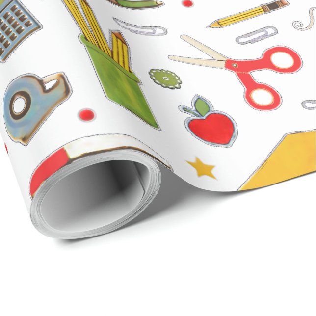 School Teacher Wrapping Paper (Roll Corner)