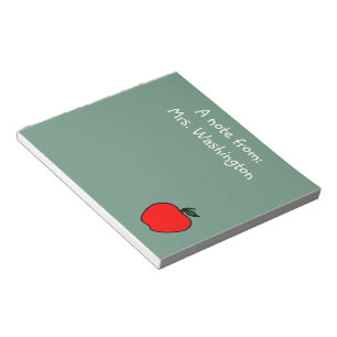 School Teacher's Chalkboard Notepad Gift Present