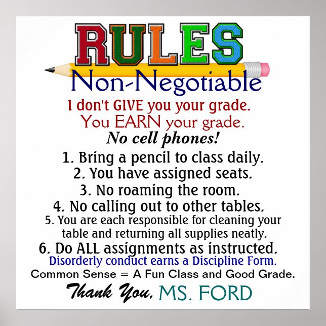 School Teacher's Poster - SRF (Front)