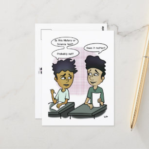 School Test Funny Postcard