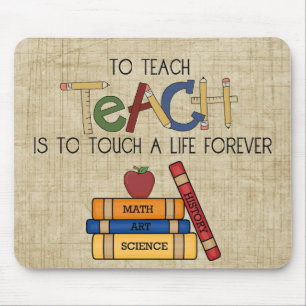 School Theme Teachers Touch a Life Custom Mousepad