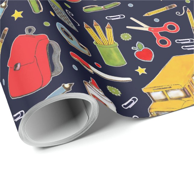 School Themed Gift Wrapping Paper (Roll Corner)