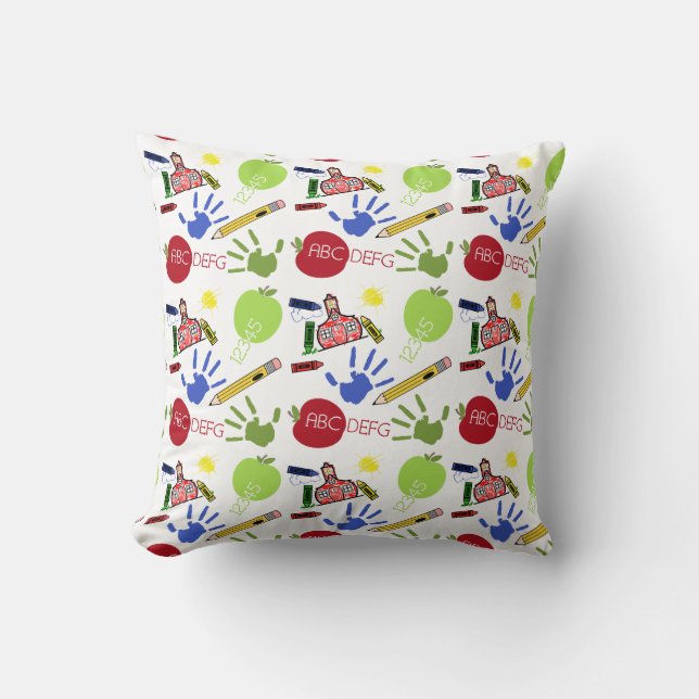 School Themed Teacher Pillow (Front)