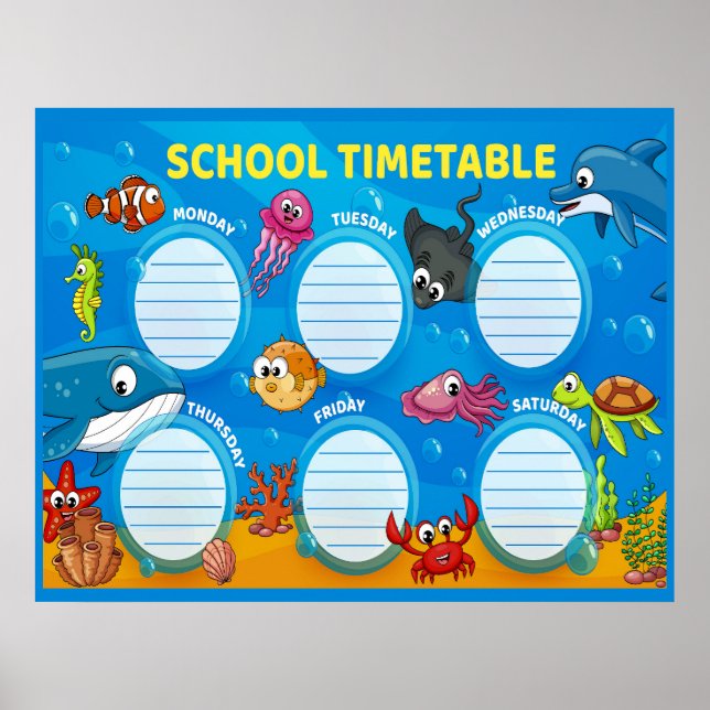School Timetable  Poster (Front)