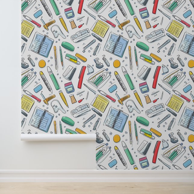 School Wall Decor With Pencil Parker Notebook (Application)