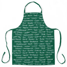 School Words Apron 