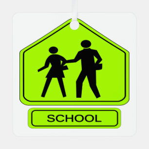 School Zone Metal Tree Decoration