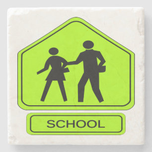 School Zone Stone Coaster