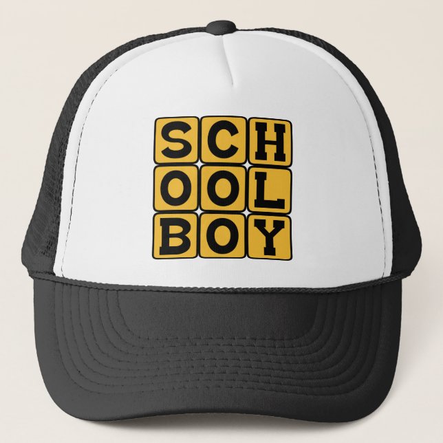 Schoolboy, Male Student Trucker Hat (Front)