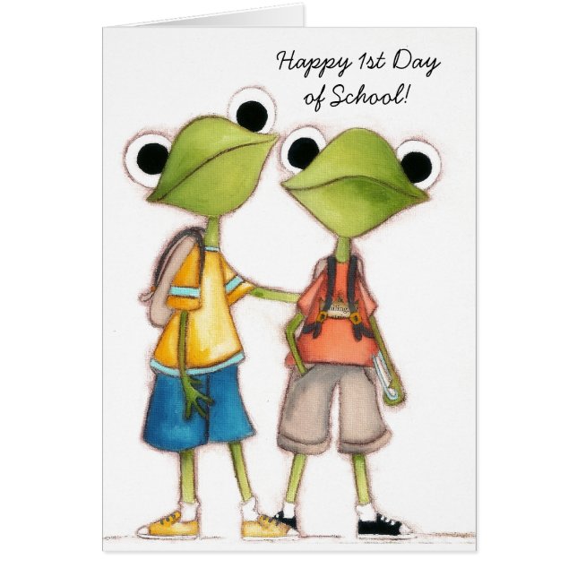 Schoolboys - First Day of School Card (Front)